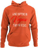 Φούτερ με κουκούλα - What Happens In Vegas - Color Thumbnail Orange
