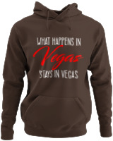Φούτερ με κουκούλα - What Happens In Vegas - Color Thumbnail Καφέ
