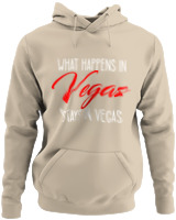Φούτερ με κουκούλα - What Happens In Vegas - Color Thumbnail Μπέζ