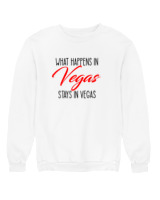 Φούτερ χωρίς κουκούλα Αντρικό - What Happens In Vegas - Color Thumbnail 'Ασπρο