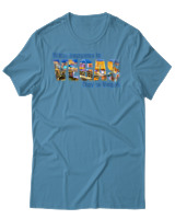 T-Shirt Αντρικό - What Happens In Vegas - Color Thumbnail Τιρκουάζ