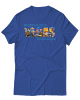 T-Shirt Αντρικό - What Happens In Vegas - Color Thumbnail Μπλε Ρουά