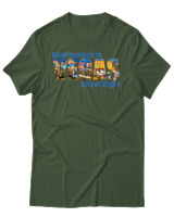 T-Shirt Αντρικό - What Happens In Vegas - Color Thumbnail Κυπαρισσί