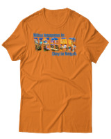 T-Shirt Αντρικό - What Happens In Vegas - Color Thumbnail Πορτοκαλί