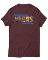 T-Shirt Αντρικό - What Happens In Vegas - Color Thumbnail Μπορντό