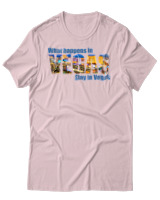 T-Shirt Αντρικό - What Happens In Vegas - Color Thumbnail Απαλό Ροζ