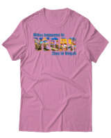 T-Shirt Αντρικό - What Happens In Vegas - Color Thumbnail Ροζ