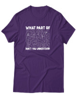T-Shirt Αντρικό - What Part Dont You Understand - Color Thumbnail Σκούρο Μωβ