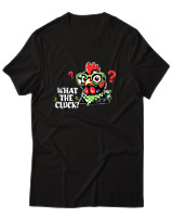 T-Shirt Αντρικό - What The Cluck - Color Thumbnail Μαύρο