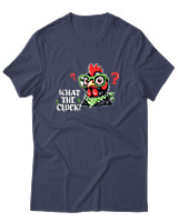 T-Shirt Αντρικό - What The Cluck - Color Thumbnail Μπλε Γκρι