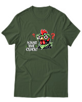 T-Shirt Αντρικό - What The Cluck - Color Thumbnail Κυπαρισσί