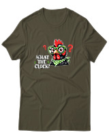T-Shirt Αντρικό - What The Cluck - Color Thumbnail Χακί