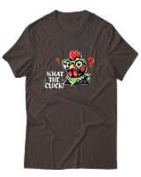 T-Shirt Αντρικό - What The Cluck - Color Thumbnail Καφέ