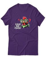 T-Shirt Αντρικό - What The Cluck - Color Thumbnail Σκούρο Μωβ