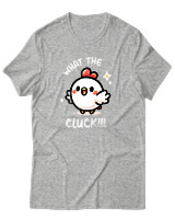 T-Shirt Αντρικό - What The Cluck - Color Thumbnail Γκρι Μελανζέ