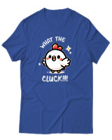 T-Shirt Αντρικό - What The Cluck - Color Thumbnail Μπλε Ρουά