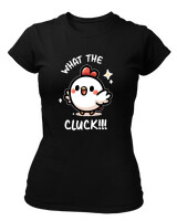 T-Shirt Στενή Γραμμή - What The Cluck - Color Thumbnail Μαύρο