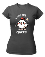 T-Shirt Στενή Γραμμή - What The Cluck - Color Thumbnail Ανθρακί