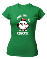 T-Shirt Στενή Γραμμή - What The Cluck - Color Thumbnail Πράσινο