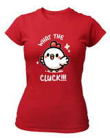 T-Shirt Στενή Γραμμή - What The Cluck - Color Thumbnail Κόκκινο