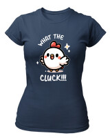 T-Shirt Στενή Γραμμή - What The Cluck - Color Thumbnail Σκούρο Μπλε
