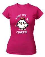 T-Shirt Στενή Γραμμή - What The Cluck - Color Thumbnail Φουξια