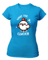 T-Shirt Στενή Γραμμή - What The Cluck - Color Thumbnail Τιρκουάζ
