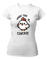 T-Shirt Στενή Γραμμή - What The Cluck - Color Thumbnail ΄Ασπρο