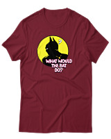 T-Shirt Αντρικό - What Would The Bat Do? - Color Thumbnail Σκούρο Κόκκινο