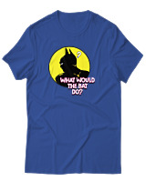 T-Shirt Αντρικό - What Would The Bat Do? - Color Thumbnail Μπλε Ρουά