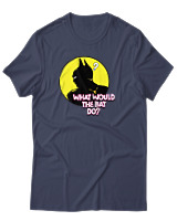 T-Shirt Αντρικό - What Would The Bat Do? - Color Thumbnail Μπλε Γκρι