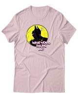 T-Shirt Αντρικό - What Would The Bat Do? - Color Thumbnail Απαλό Ροζ
