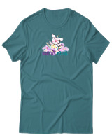 T-Shirt Αντρικό - Whatever Bitches - Color Thumbnail Μπλε Πράσινο