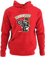 Φούτερ με κουκούλα - Wheeliesaurus - Color Thumbnail Κόκκινο