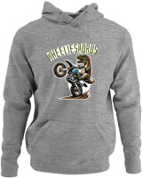 Φούτερ με κουκούλα - Wheeliesaurus - Color Thumbnail Γκρι Μελανζέ