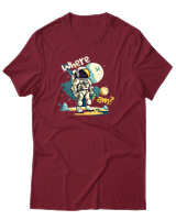 T-Shirt Αντρικό - Where I Am - Color Thumbnail Σκούρο Κόκκινο