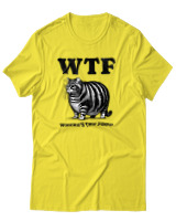 T-Shirt Αντρικό - Where Is The Food Cat - Color Thumbnail Κίτρινο