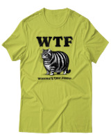 T-Shirt Αντρικό - Where Is The Food Cat - Color Thumbnail Λαχανί