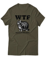 T-Shirt Αντρικό - Where Is The Food Cat - Color Thumbnail Χακί
