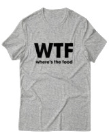 T-Shirt Unisex - Where Is The Food - Color Thumbnail Γκρι Μελανζέ