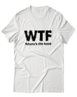 T-Shirt Unisex - Where Is The Food - Color Thumbnail Άσπρο