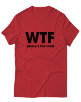 T-Shirt Unisex - Where Is The Food - Color Thumbnail Κόκκινο