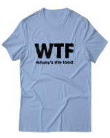 T-Shirt Unisex - Where Is The Food - Color Thumbnail Γαλάζιο