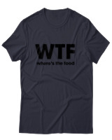 T-Shirt Unisex - Where Is The Food - Color Thumbnail Σκούρο Μπλε