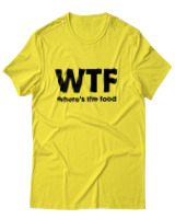 T-Shirt Unisex - Where Is The Food - Color Thumbnail Κίτρινο