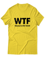 T-Shirt Unisex - Where Is The Food - Color Thumbnail Χρυσό Κίτρινο