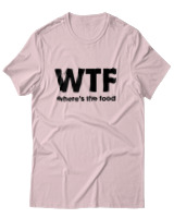 T-Shirt Unisex - Where Is The Food - Color Thumbnail Απαλό Ροζ