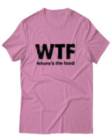 T-Shirt Unisex - Where Is The Food - Color Thumbnail Ροζ