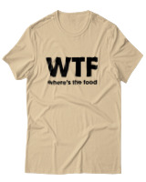 T-Shirt Unisex - Where Is The Food - Color Thumbnail Μπεζ