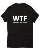 T-Shirt Unisex - Where Is The Food - Color Thumbnail Μαύρο